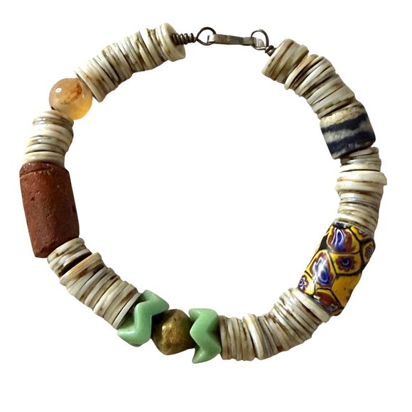 Unbranded Jewelry - Artisan Stackable Bracelet Bead Shell Wire 8" bv